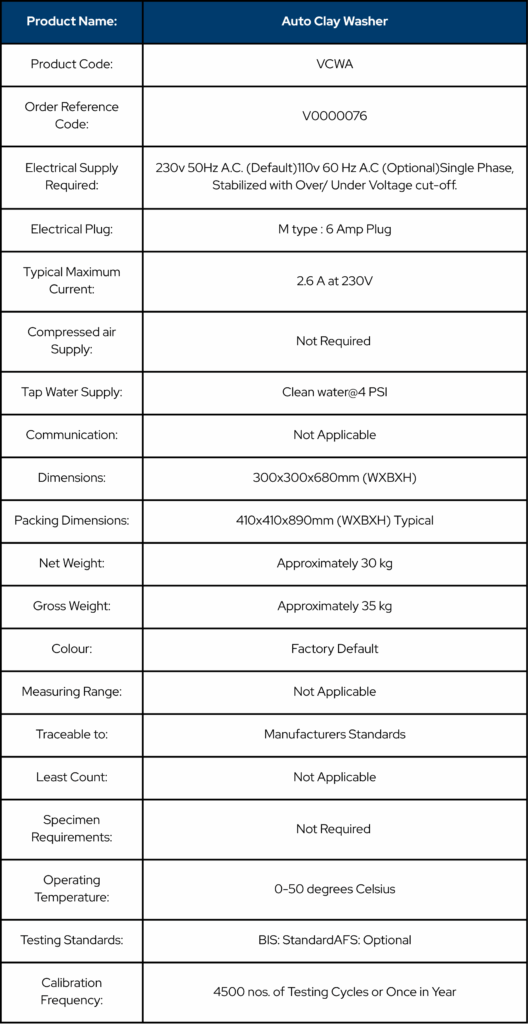 Versatile Auto Clay Washer Table