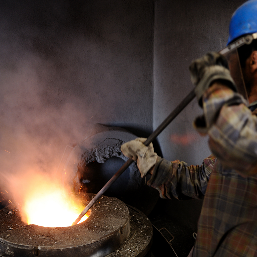 High carbon ferrochrome for metal casting alloy additions