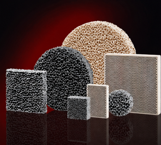 Metal casting process using filters to improve metal flow
