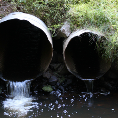 pipes with water