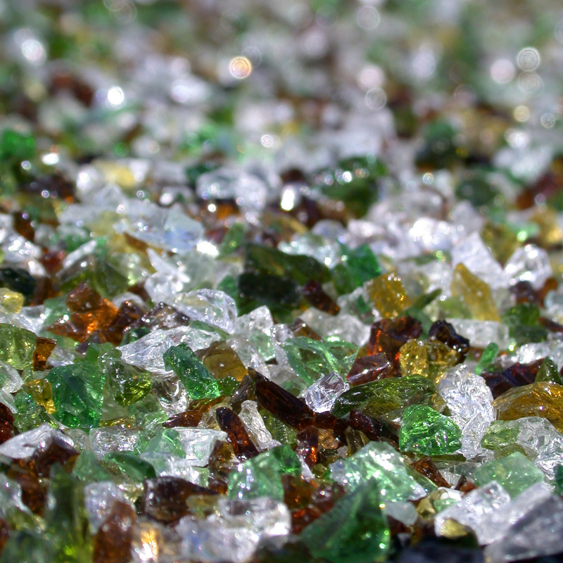 Crushed glass